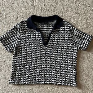 Zara jacquard/knit polo top and bottom, co-ord set